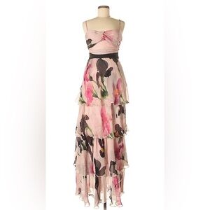 Moschino Cheap & Chic Pink Floral Silk Dress Empire Waist